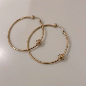 New Henri Bendel gold hoop earrings